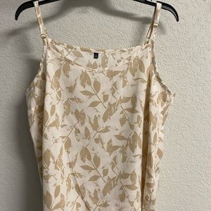 Cabi 2-fer cami with matching print blouse